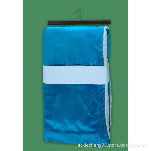 Solid Color Micro Mink/Sherpa Revs Adult Throw